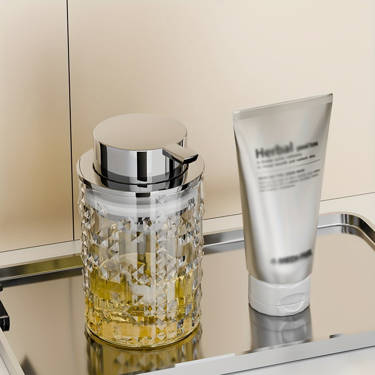 Dispensador de jabón reutilizable de espuma para limpiador facial, champú y gel de ducha, accesorio moderno para baño