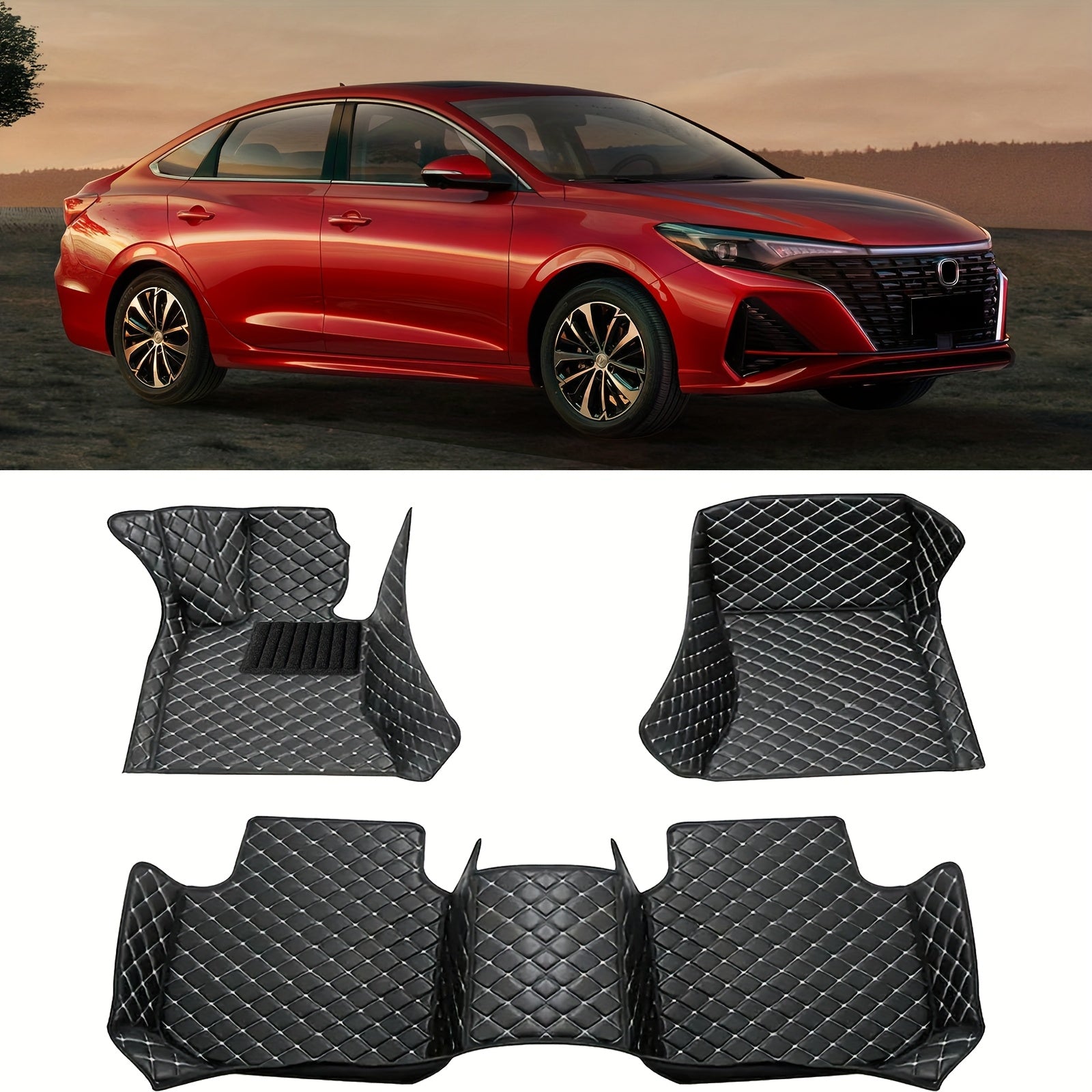 Chap o‘rindiqli avtomobil matosi faux charmoq, suv o'tkazmaydigan, changga chidamli, aşınishga qarshi, Eado Plus 2024 uchun