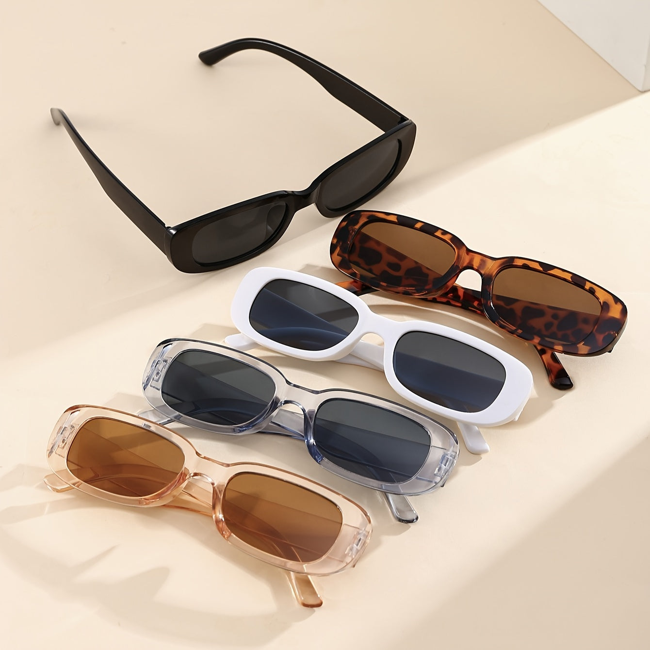 Set of 5 Unisex Oval Fashion Glasses Small Frames in Trendy Colors