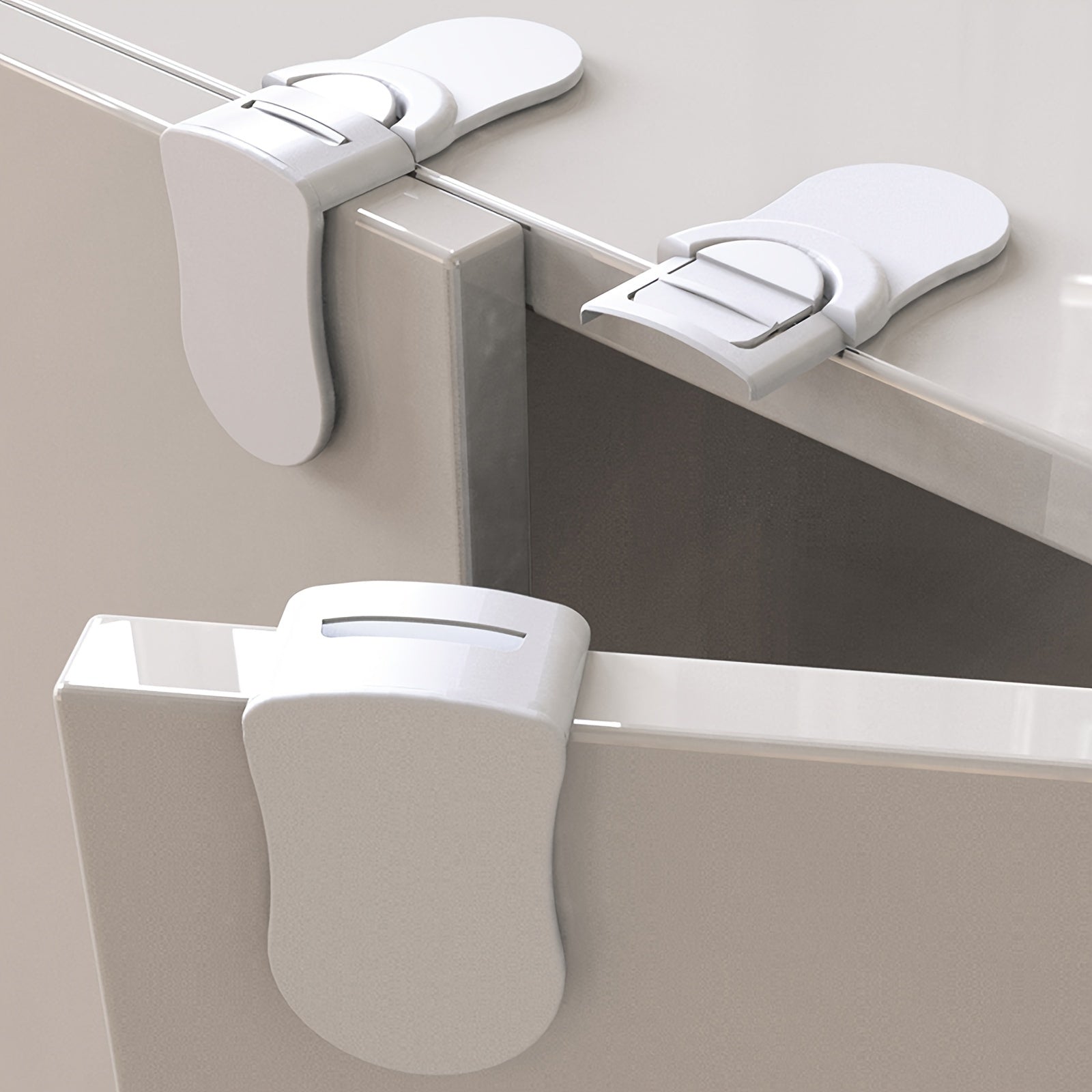 5-Pack ABS Cabinet Locks for Drawers and Fridges Child Safety No Drilling