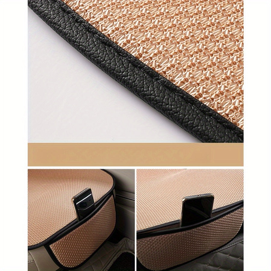 2pcs Ventilated Non-Slip Breathable Car Seat Covers Front Seats Black or White