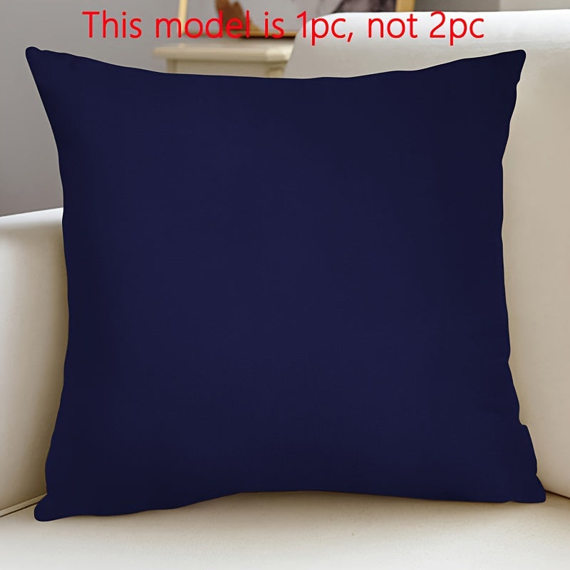 Solid Color Pillowcase with Zipper Closure for Bedroom and Home Decor