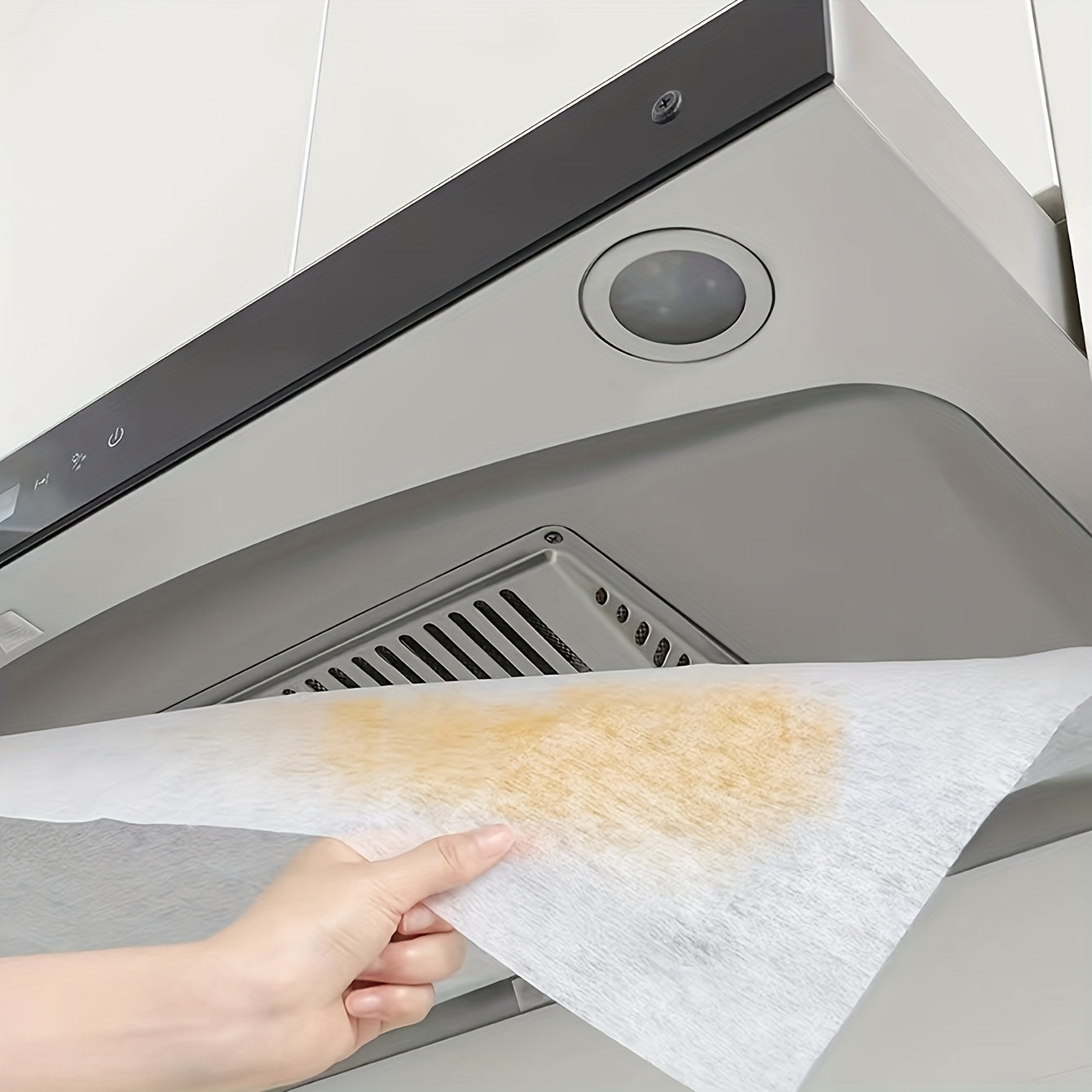 12pcs Self-Cleaning Kitchen Range Hood Filter Screens for Oil Suction