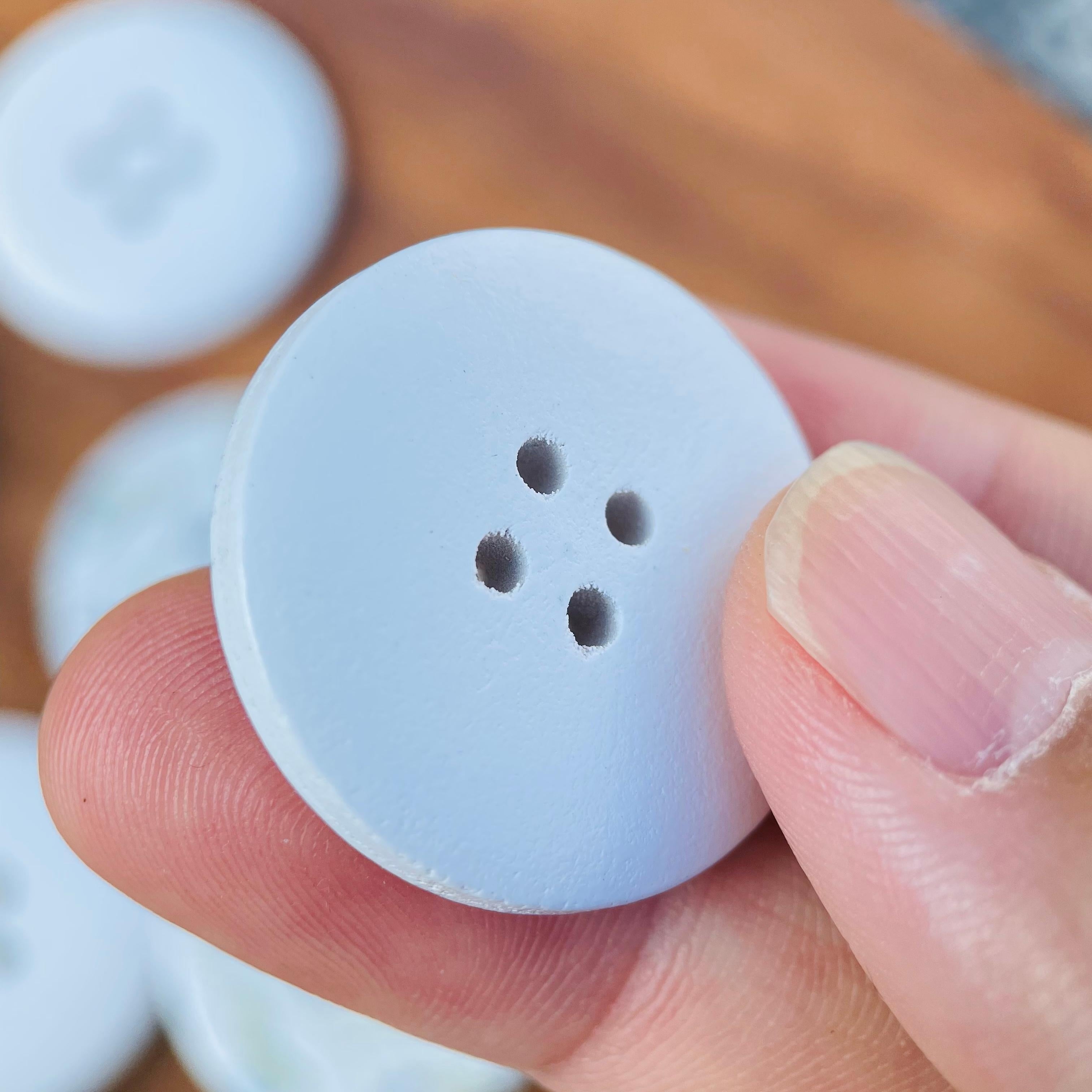 Set of 10 Large Natural Wood Decorative Flower and Butterfly Buttons 30mm