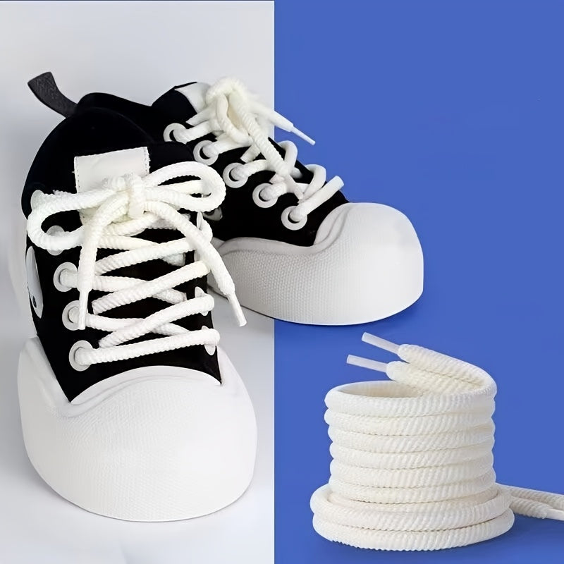 Unisex Thick Braided Polyester Shoelaces for Sneakers and Boots
