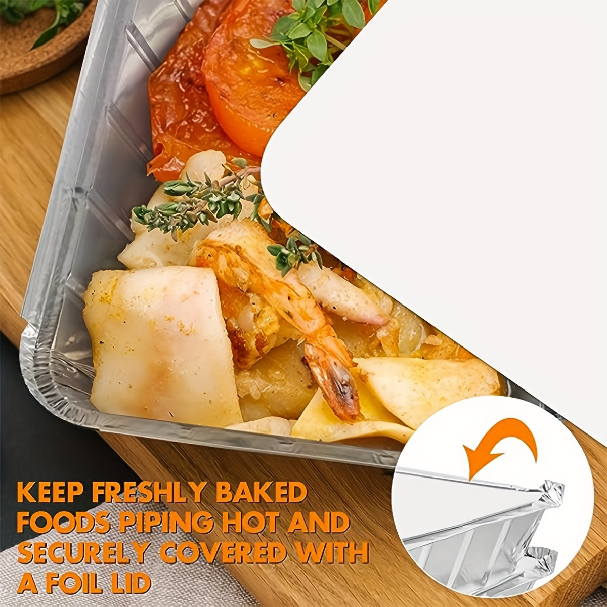 Набор из 20 алюминиевых противней с крышками и картонными накладками для выпечки и хранения