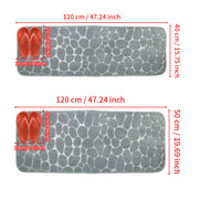 Cobblestone Pattern Memory Foam Bath Mat Non-Slip Absorbent Machine Washable