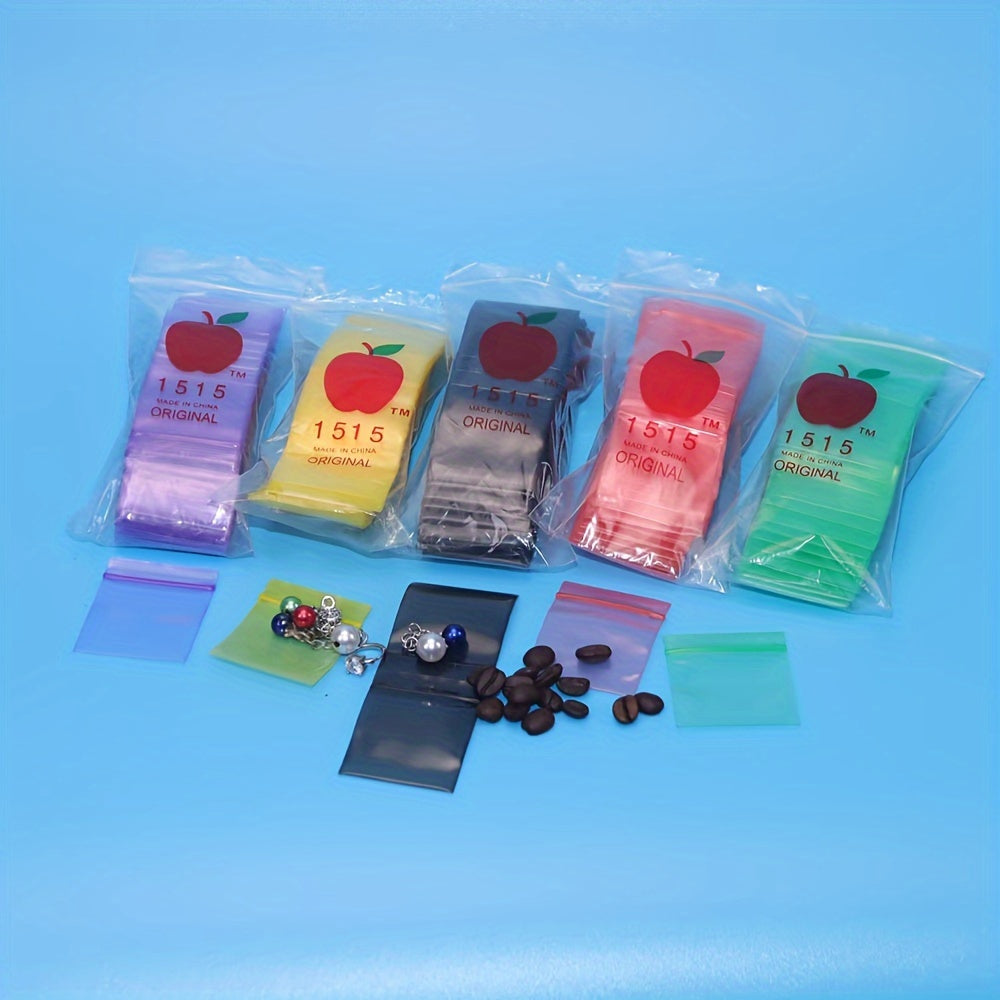 100 штук маленьких многоразовых самозапирающихся мешков для хранения 4x4.5см для ключей, таблеток