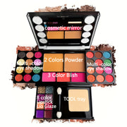 Paleta de maquillaje de 37 colores para mujer con brocha de sombra y kit de rubor
