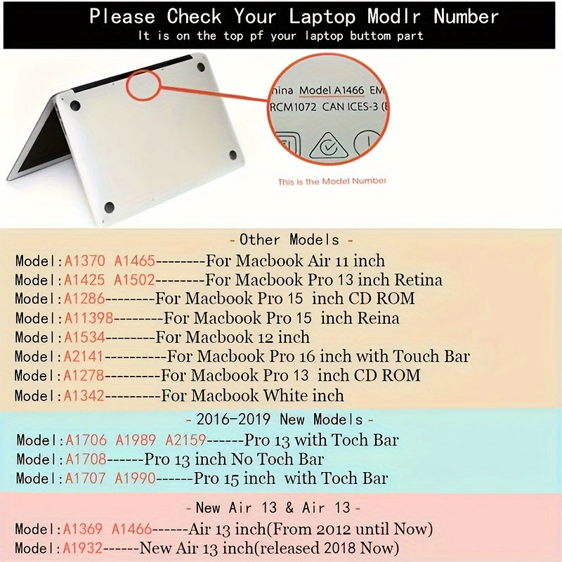 Пластиковый чехол для ноутбука MacBook Pro и Air 13, 14, 15, 16 дюймов