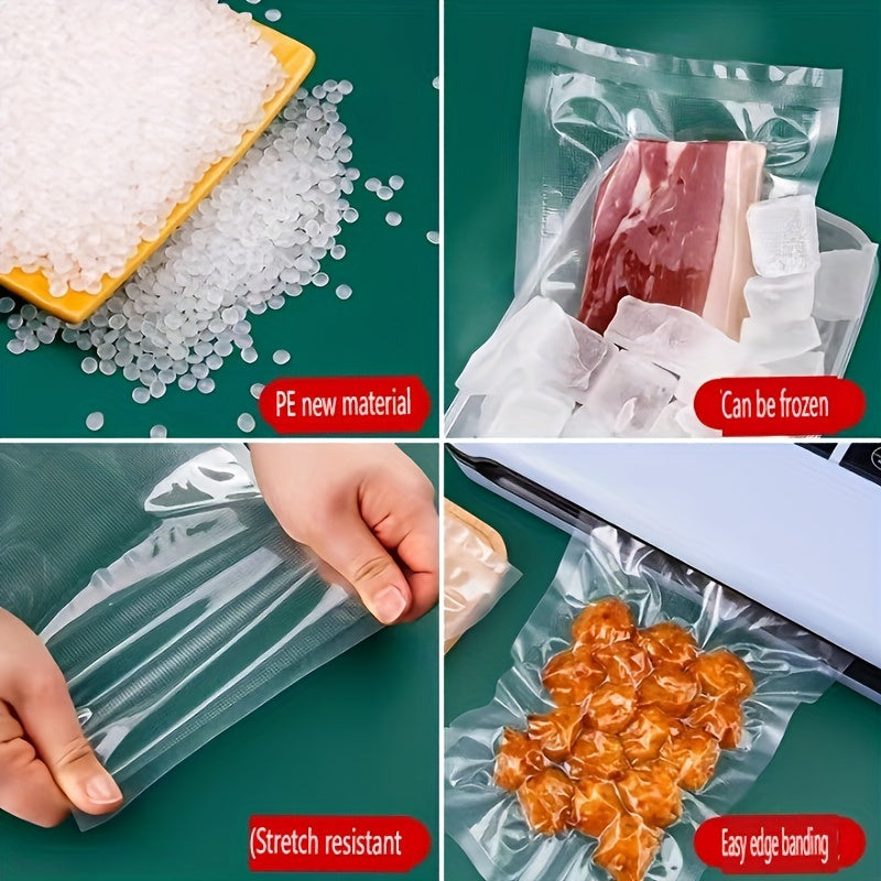 6-Pack Vacuum Sealer Bags, Plastic, Cut-to-Size, Transparent for Kitchen and Restaurant