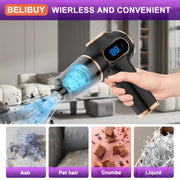 Portable Car Vacuum Cleaner 2-in-1 Lightweight Rechargeable with Multiple Tools