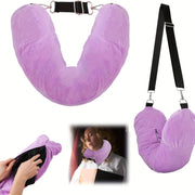 Travel Neck Pillow with Washable Cover, Lightweight Filling, and Neck Support