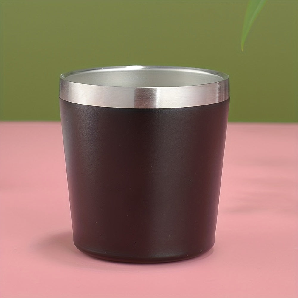 Noxud qotishma mini tumbler izolyatsiyalangan qopqoq bilan - 8oz 260ml ikki devorli vakuumli stakan issiq va sovuq ichimliklar uchun - Qo'l bilan yuvish mumkin va qahva va boshqa ichimliklar uchun qayta ishlatiladigan