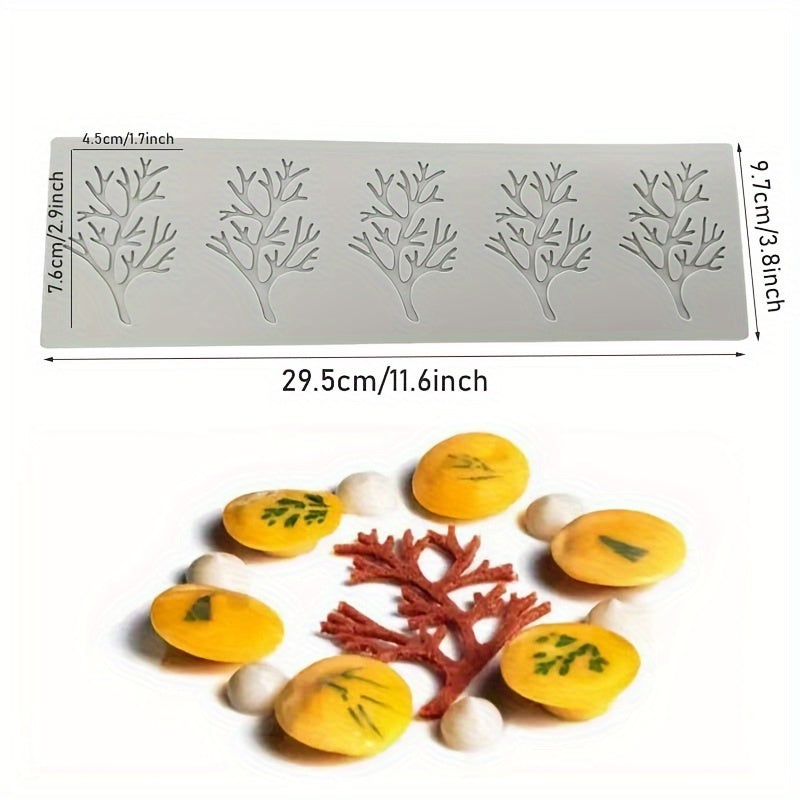 Fondant tort bezash uchun silikon qolip - shokolad qoplamasi uchun barg shaklidagi qolip, DIY pishirish va bezash uchun mukammal, oshxona aksessuarlari va ta'minotlari