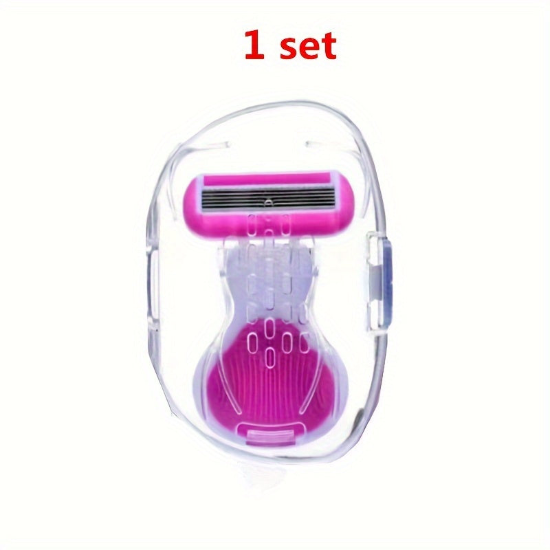 Женский пластиковый набор для удаления волос с тела, 6-слойный, моющийся комплект для бритья
