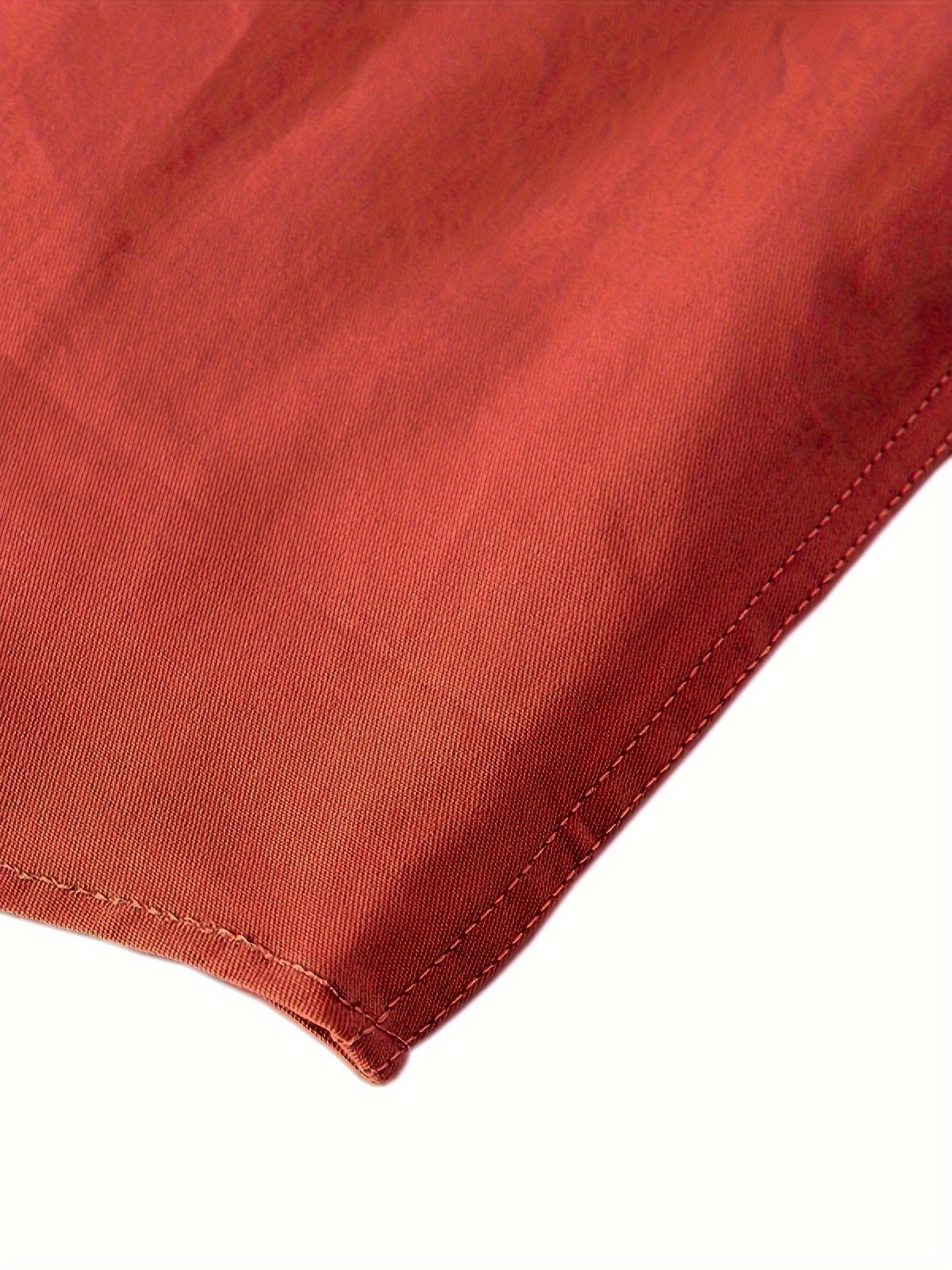 Men's Cotton Cargo Shirt Regular Fit Square Neck Solid Color Spring Fall