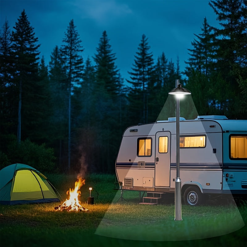 Outdoor Solar Pendant Light Double Headed LED RV Camping Patio Decoration