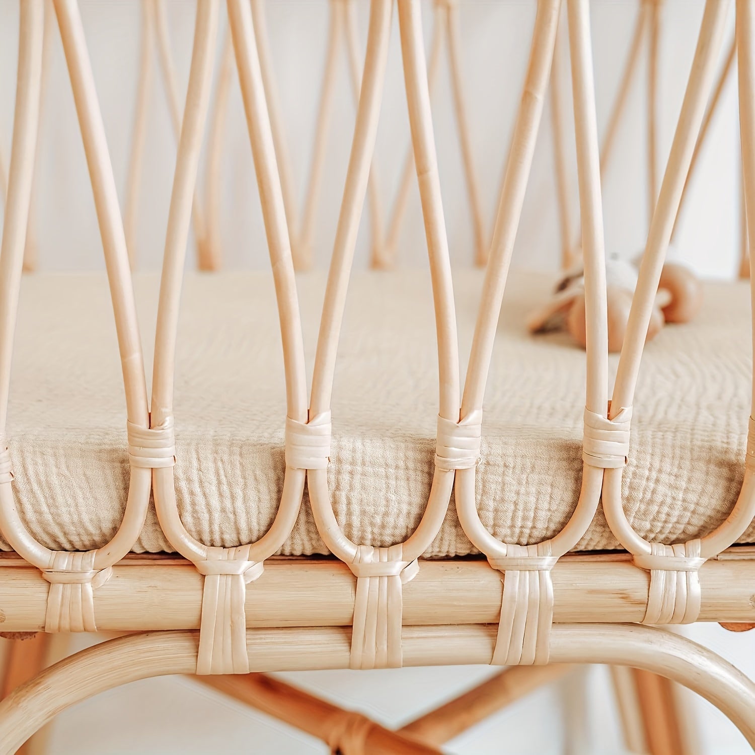 Muslin Bassinet Sheet for Youngsters Fits Rectangle Round Oval and Timer Mattresses Pink Blue Green Ivory 83.82cm x 43.18cm