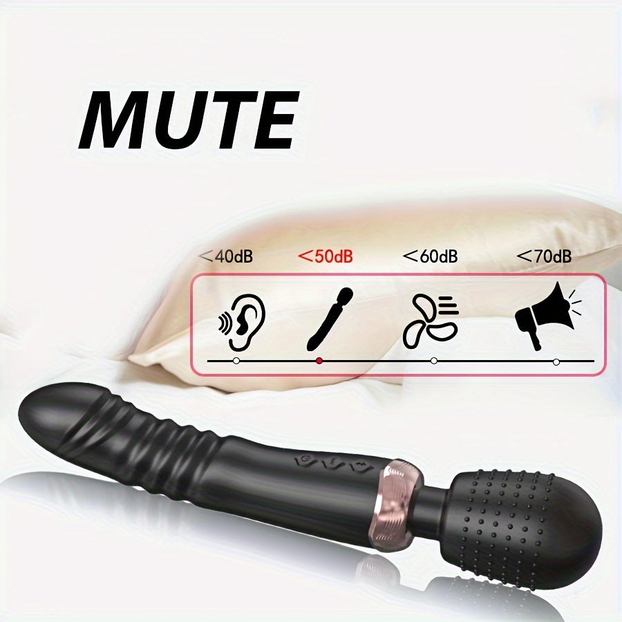 Men va Women uchun Silikonli Thrust Vibrator, Ikki Motorli G-Spot Massager