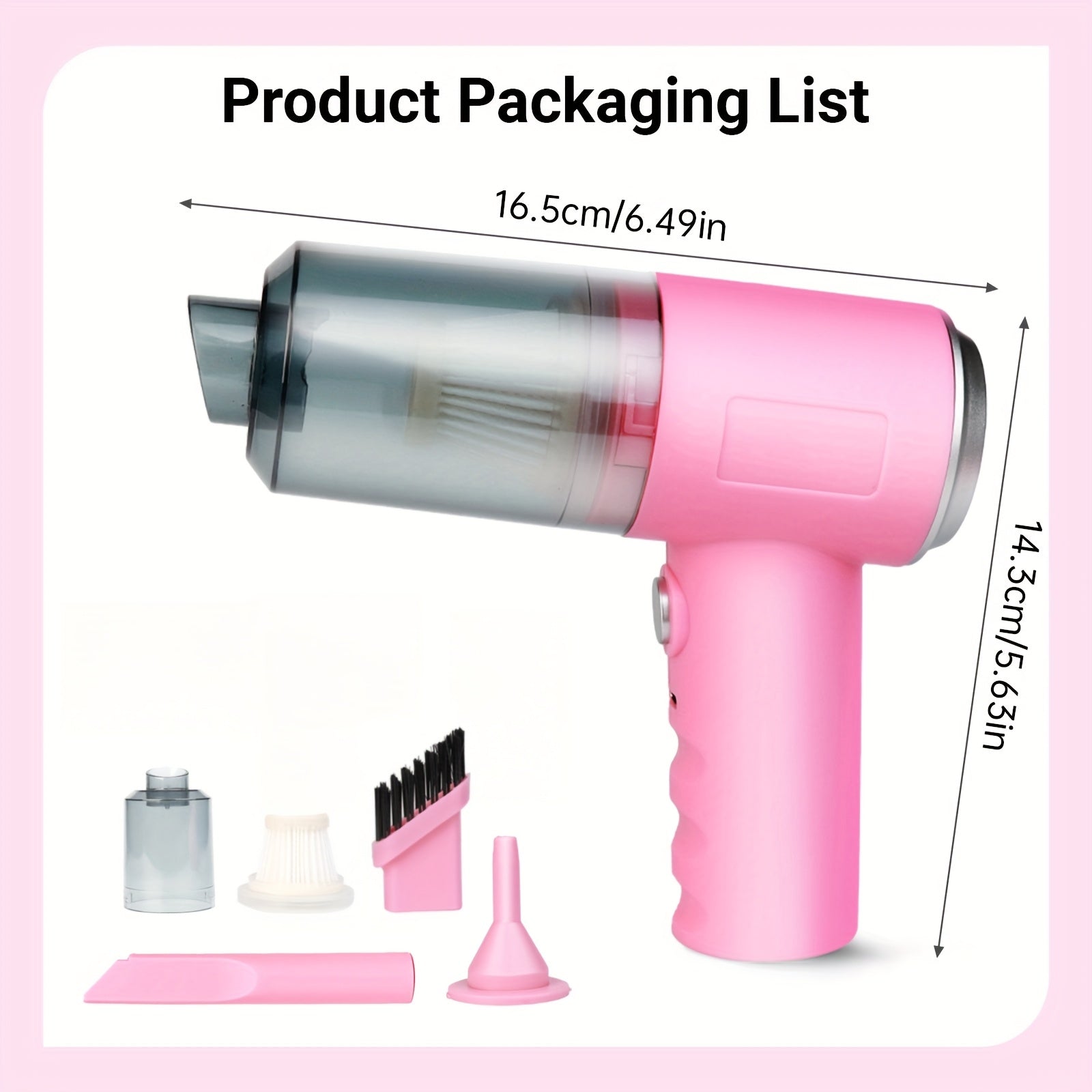 Handheld Car Vacuum Cleaner Wireless Dust Suction 1200mAh 35W Dry Wet