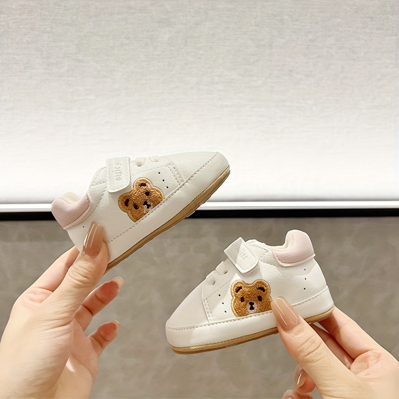 Kids Sneakers for Boys and Girls Non-Slip Comfortable Cartoon Bear Shoes for All Seasons
