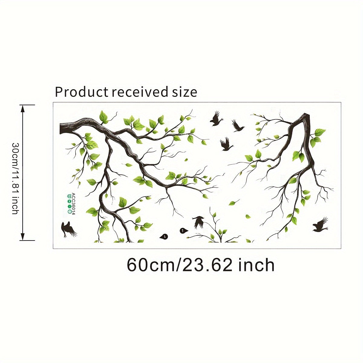 Waterproof PVC Wall Stickers with Floral and Bird Designs for Living Room Bedroom Office Decor