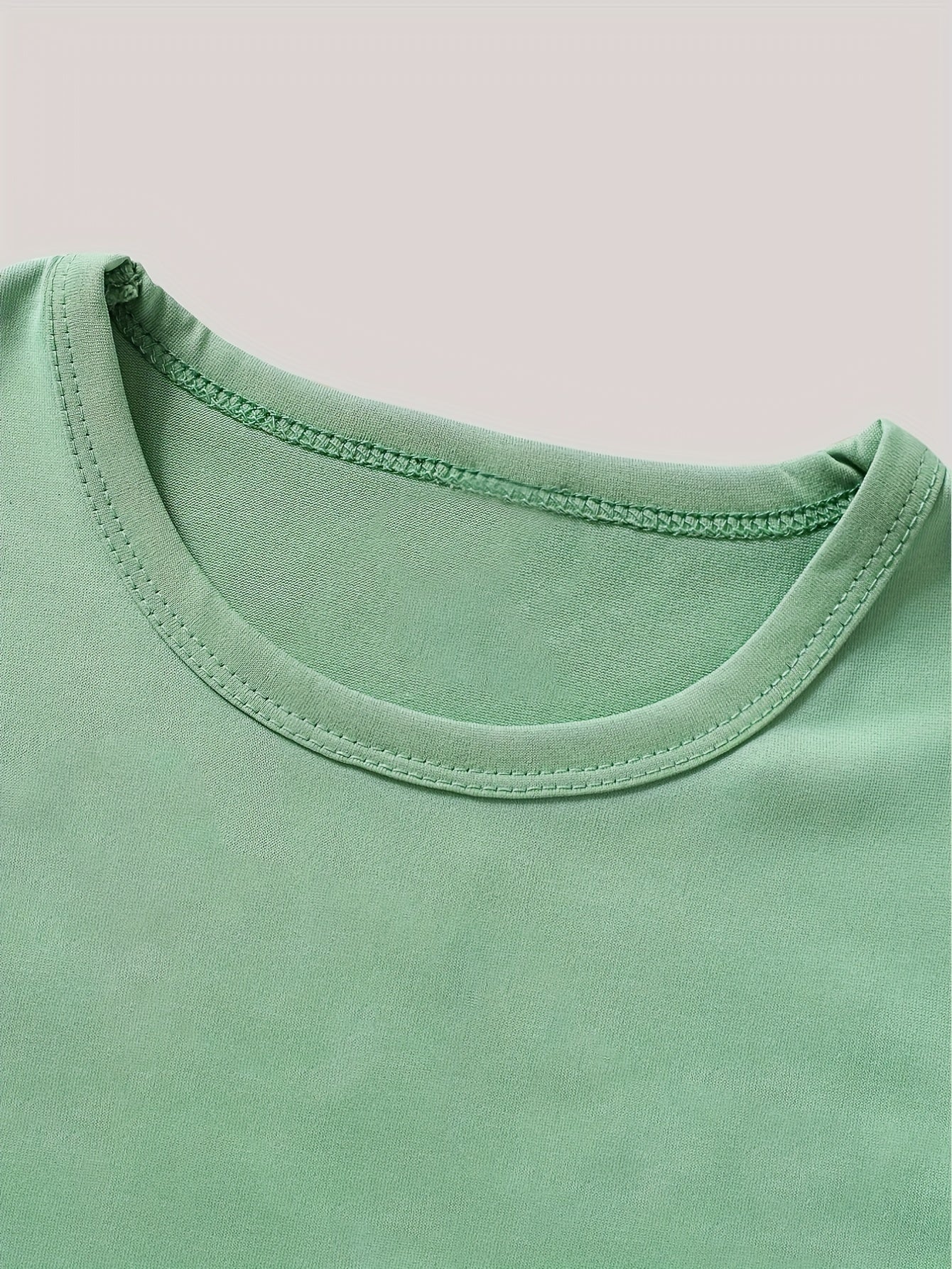 Camiseta casual de verano para niños con estampado de alfabeto y cuello redondo