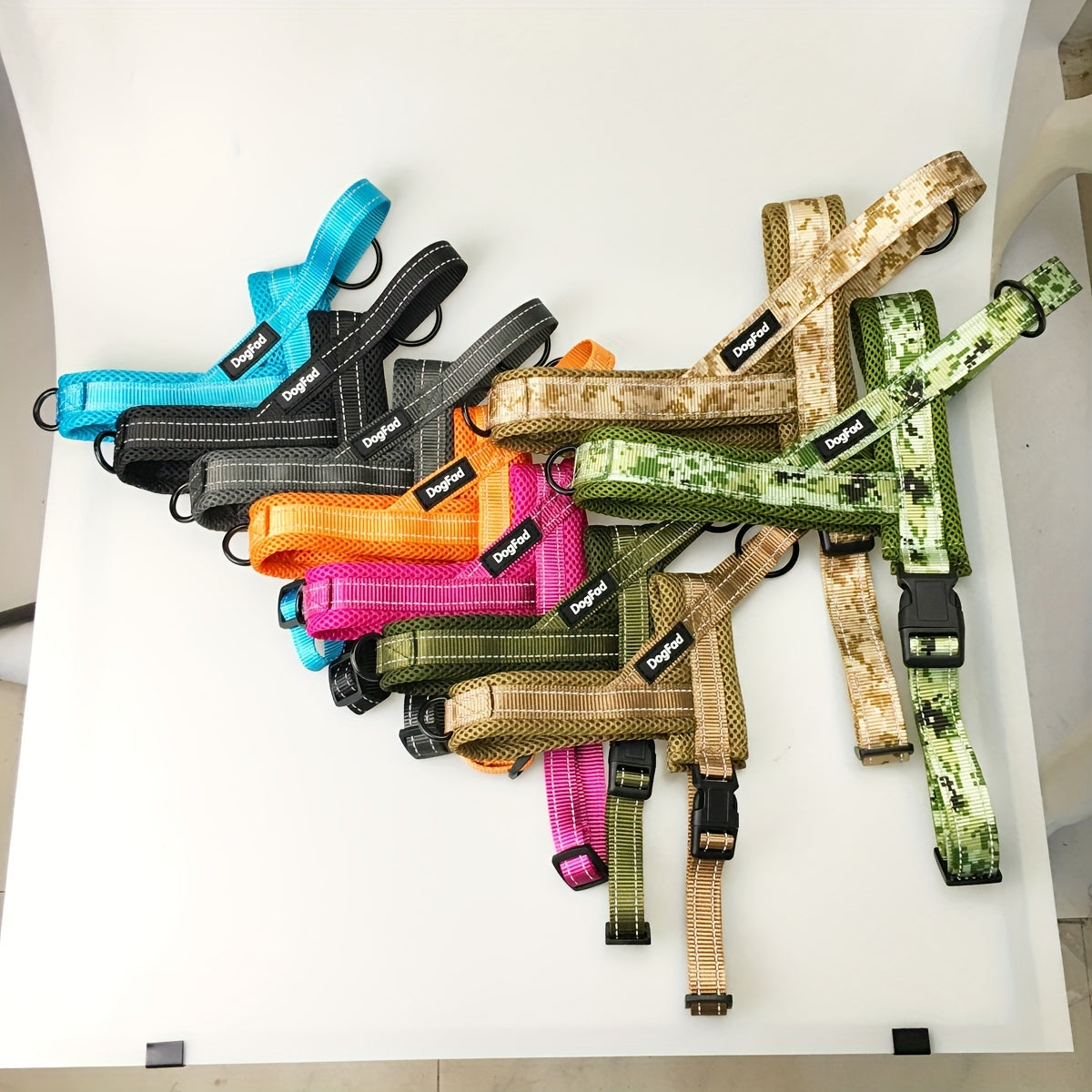 Arnés reflectante para perros antitirones ajustable, a prueba de escape, nylon, de razas pequeñas a grandes