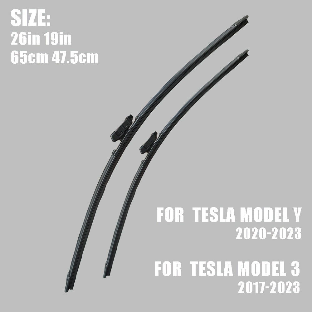 Front Windshield Wiper Blades for Tesla Model 3 Model Y All-Season Durable