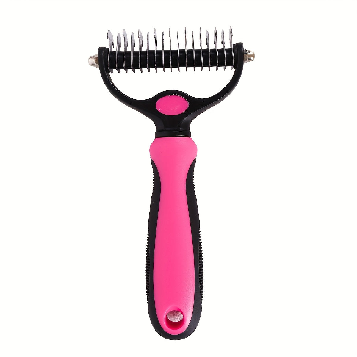 Dog Undercoat Hair Removal Comb Double-Sided Non-slip Slicker Brush for Grooming