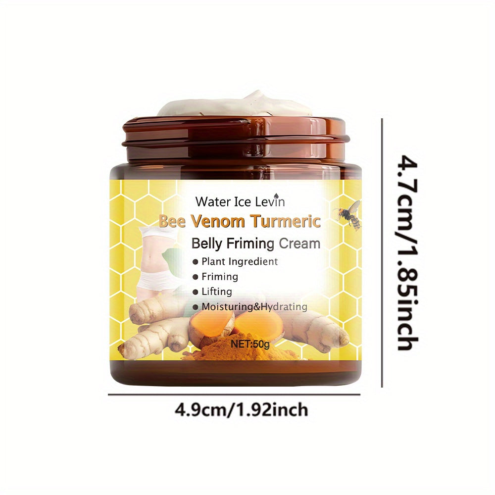 50g Hydrating Bee Venom Turmeric Face Cream for All Skin Types with Hyaluronic Acid
