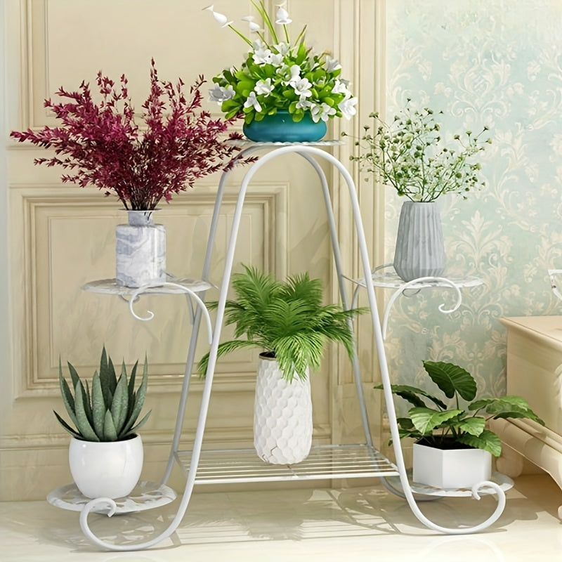 Waterproof Metal Multi-Layer Flower Stand for Patio Indoor Outdoor Large