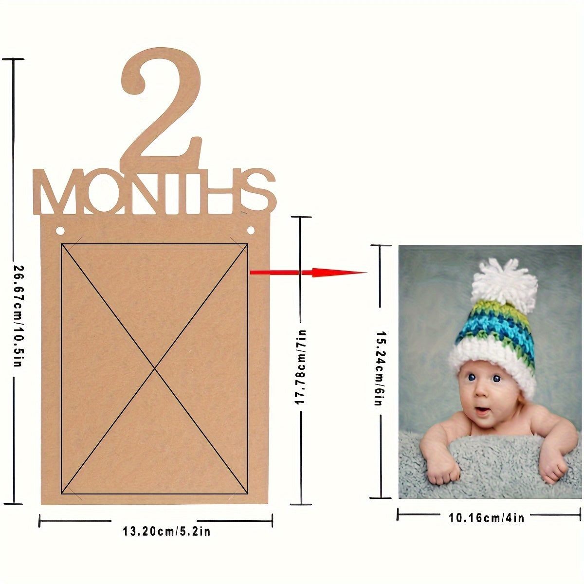 Baby Memory Album with Photo Banner and 12 Month Milestone Garland for Newborns and Toddlers