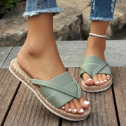 Women's Summer Open Toe Casual Slide Sandals, Comfortable Flip Flops