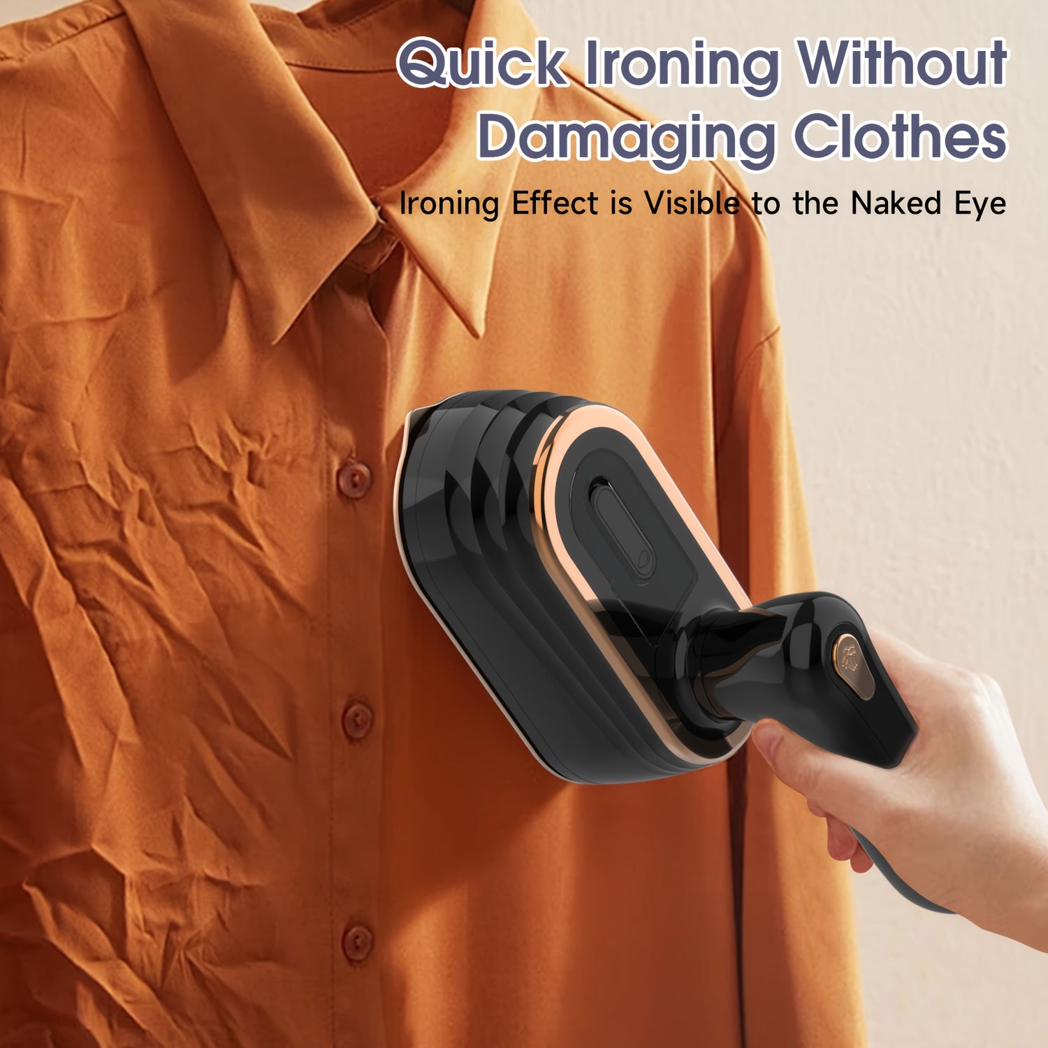 1200W Handheld Garment Steamer Iron with Large Soleplate for Home and Travel European Plug