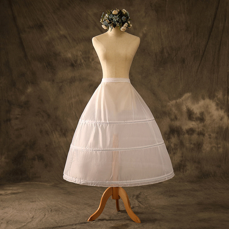 Bridal Petticoat with 3 Hoops White Tutu Skirt for Wedding Dresses Spring