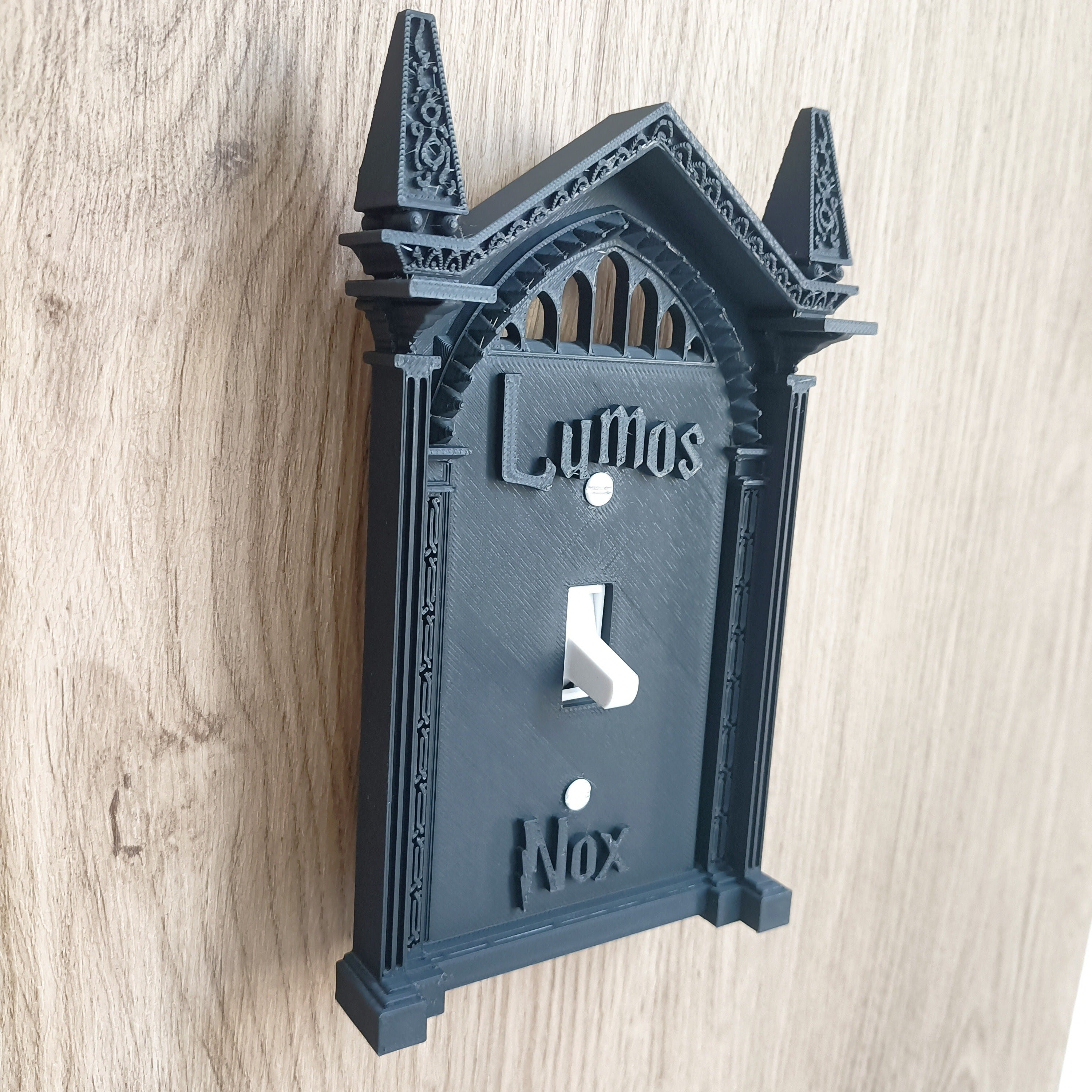 3D Printed Light Switch Cover Halloween Decor Black Wall Art No Batteries Needed