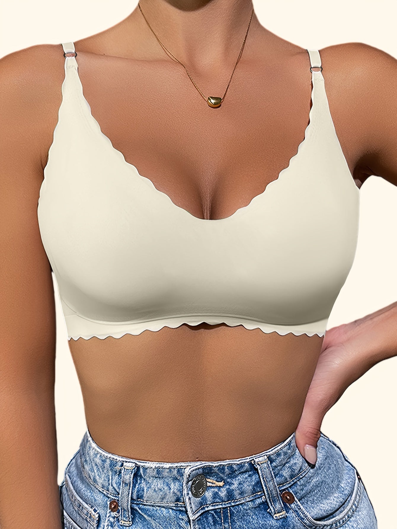 Women's Padded Underwire Lace Lingerie Bra with Adjustable Straps