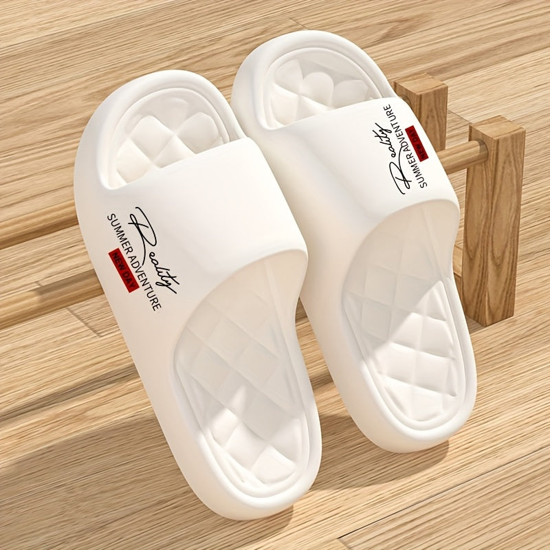 Ayollar uchun EVA slip-on shlyapki, sirpanmaydigan ichki uy poyabzali, bej, qulay