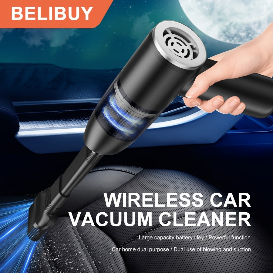 Cordless Handheld Car Vacuum Cleaner with Cyclonic Suction and Blow