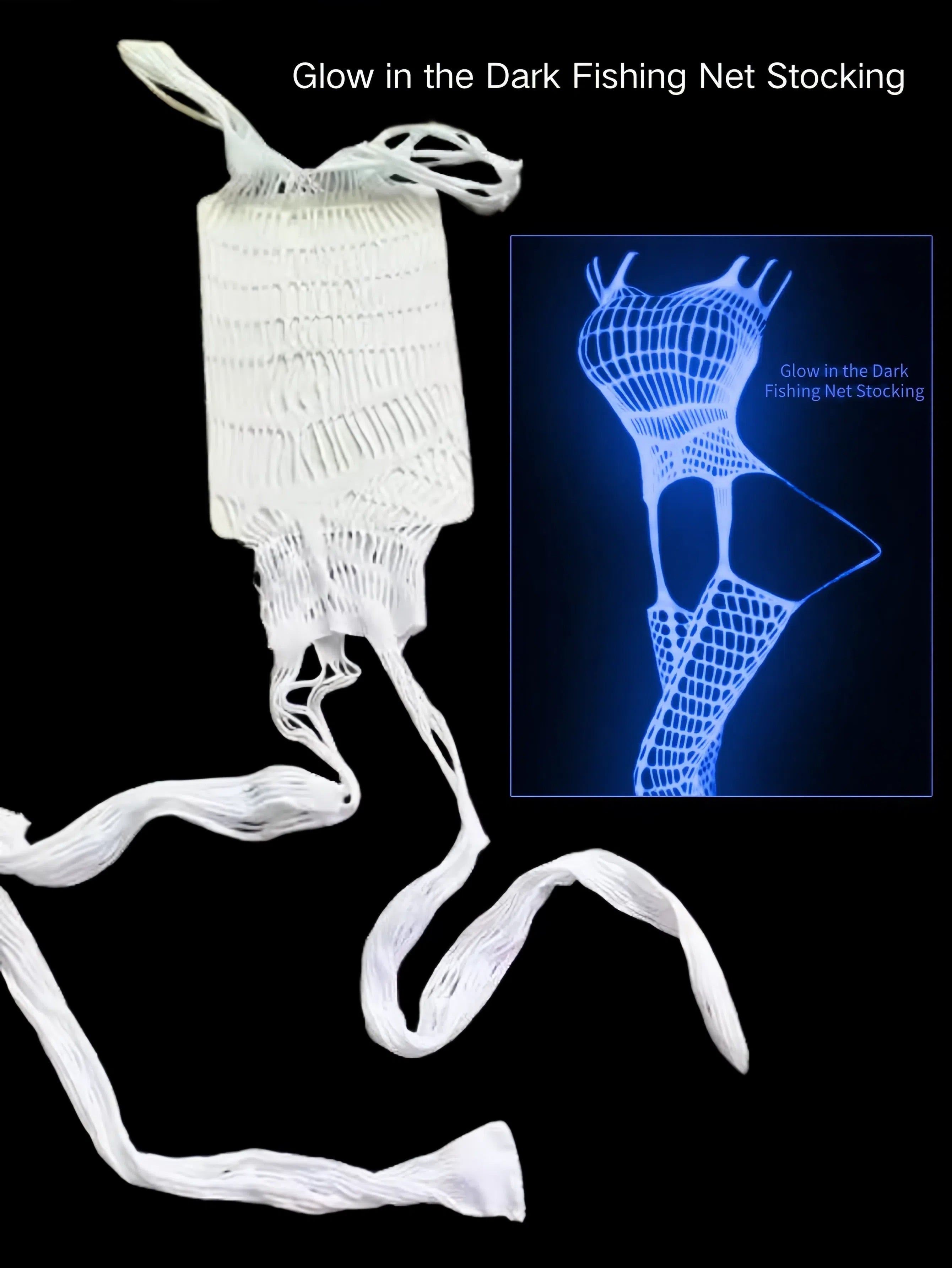 Women's Plus Size Glow-in-the-Dark Fishnet Stockings Sheer Tights