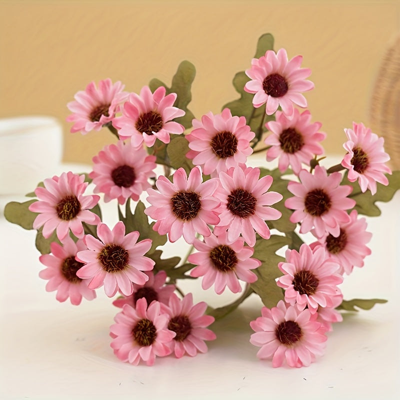 Autumn Daisy Artificial Flower Bouquet for Weddings Home Decor Plastic Arrangement