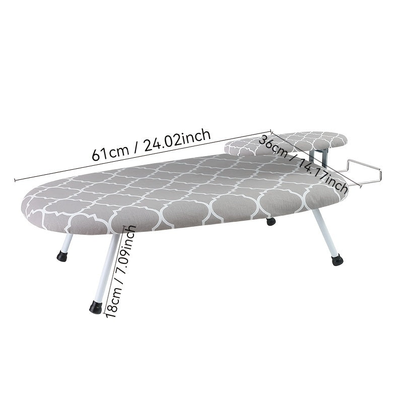 Portable Folding Ironing Board with Ultra-Wide Tabletop and Cover