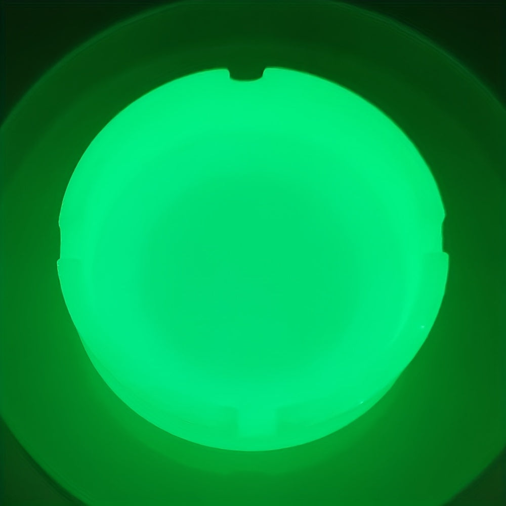Glow-in-Dark Silicone Ashtray Durable Heat-Resistant Indoor Outdoor Gift