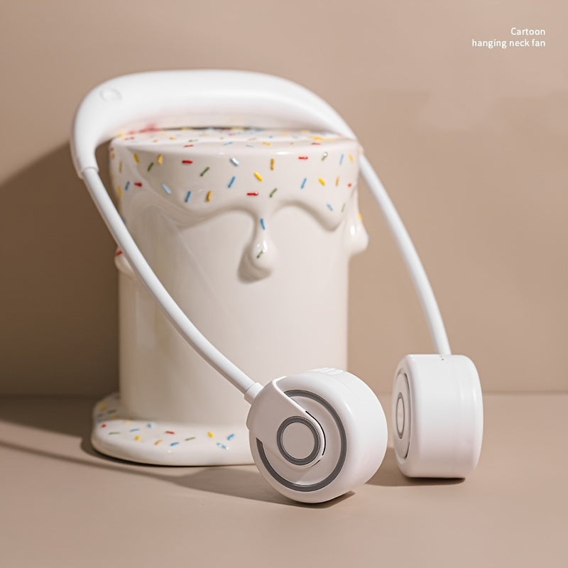 Rechargeable Bladeless Neck Fan with Adjustable Angle Personal Cooling Device