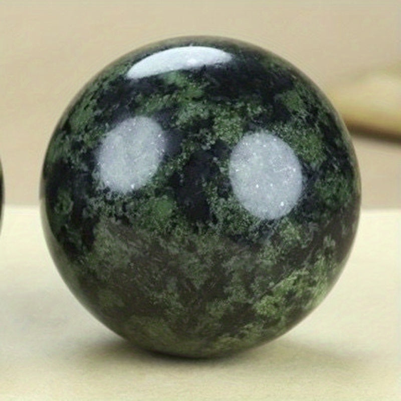 Natural Serpentine Stone Ball for Home Decoration 1 Piece