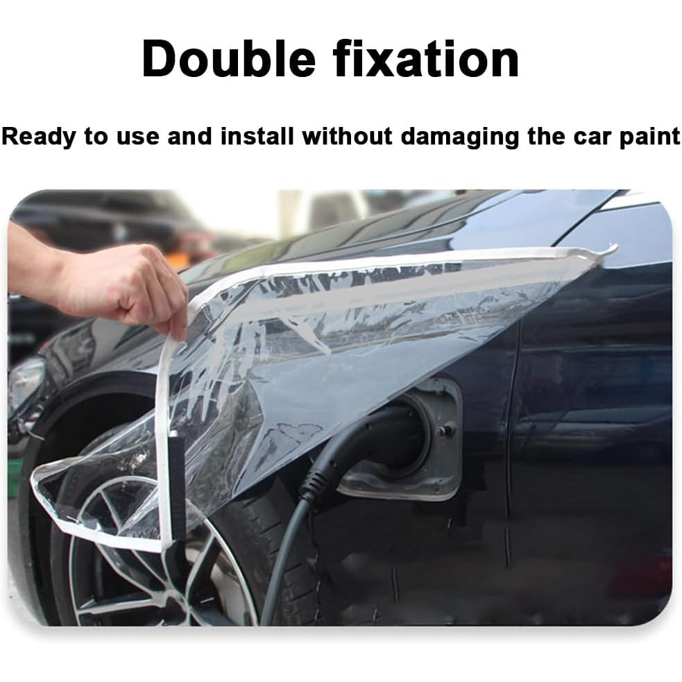 Electric Vehicle Charger Port Cover Magnetic Waterproof Transparent for All Steel Cars