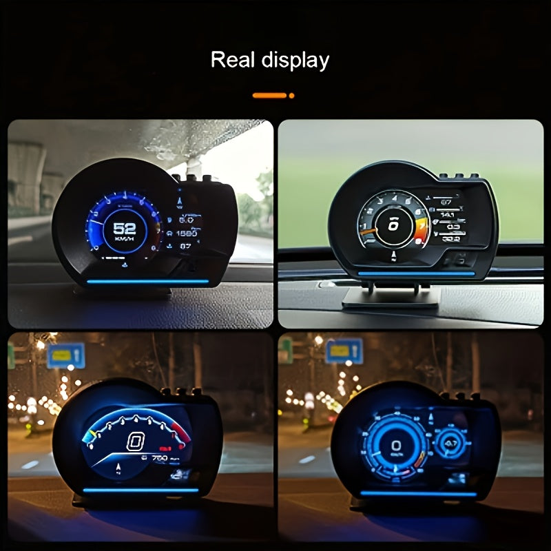 OBD2 Gauge Smart Speedometer with Ambient Light Adjustable Bracket and Trouble Code Display