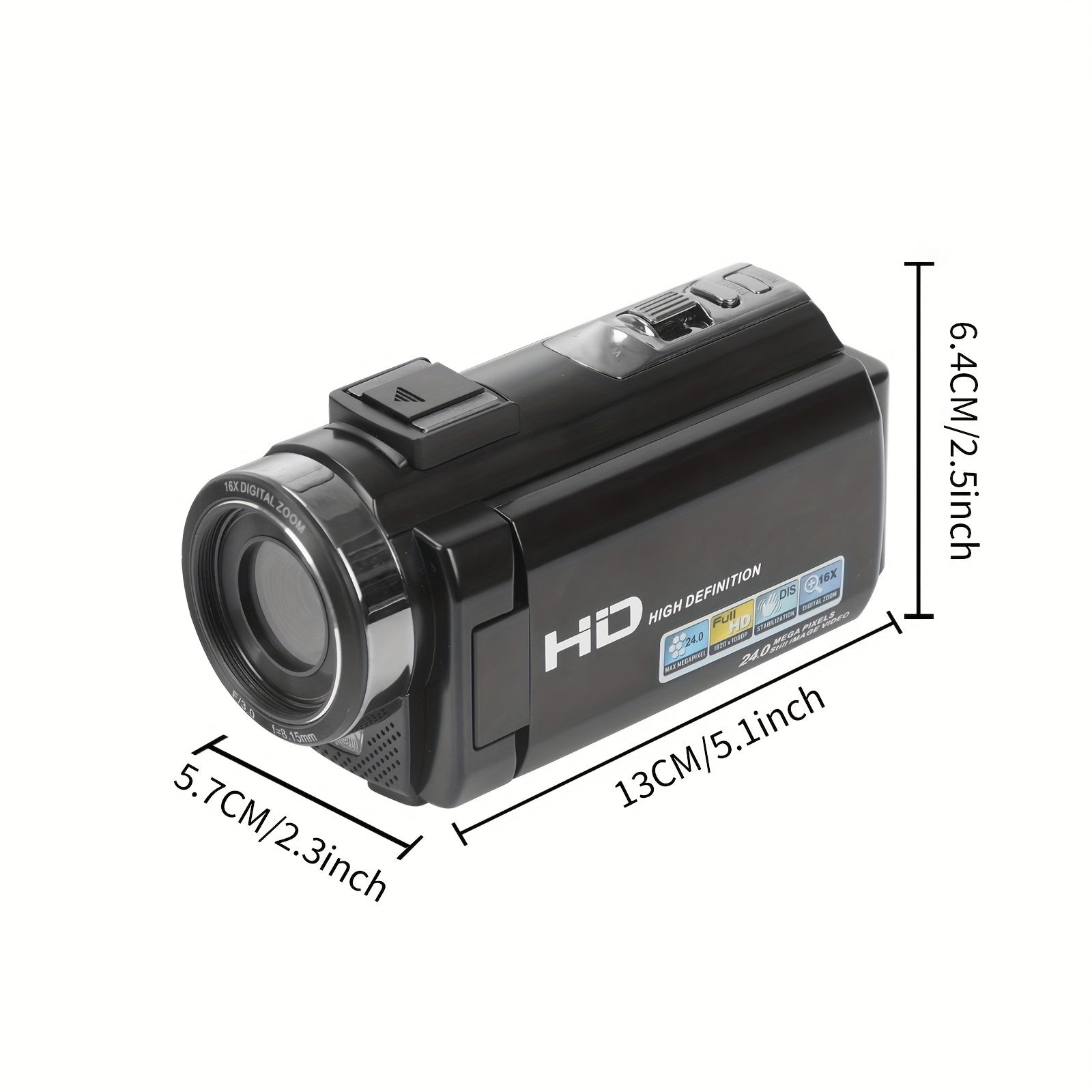 Digital Video Camera Camcorder with 270° Rotating Screen 16X Digital Zoom 1080i HD Video